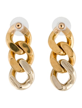 Saint Laurent Chain Link Drop Earrings