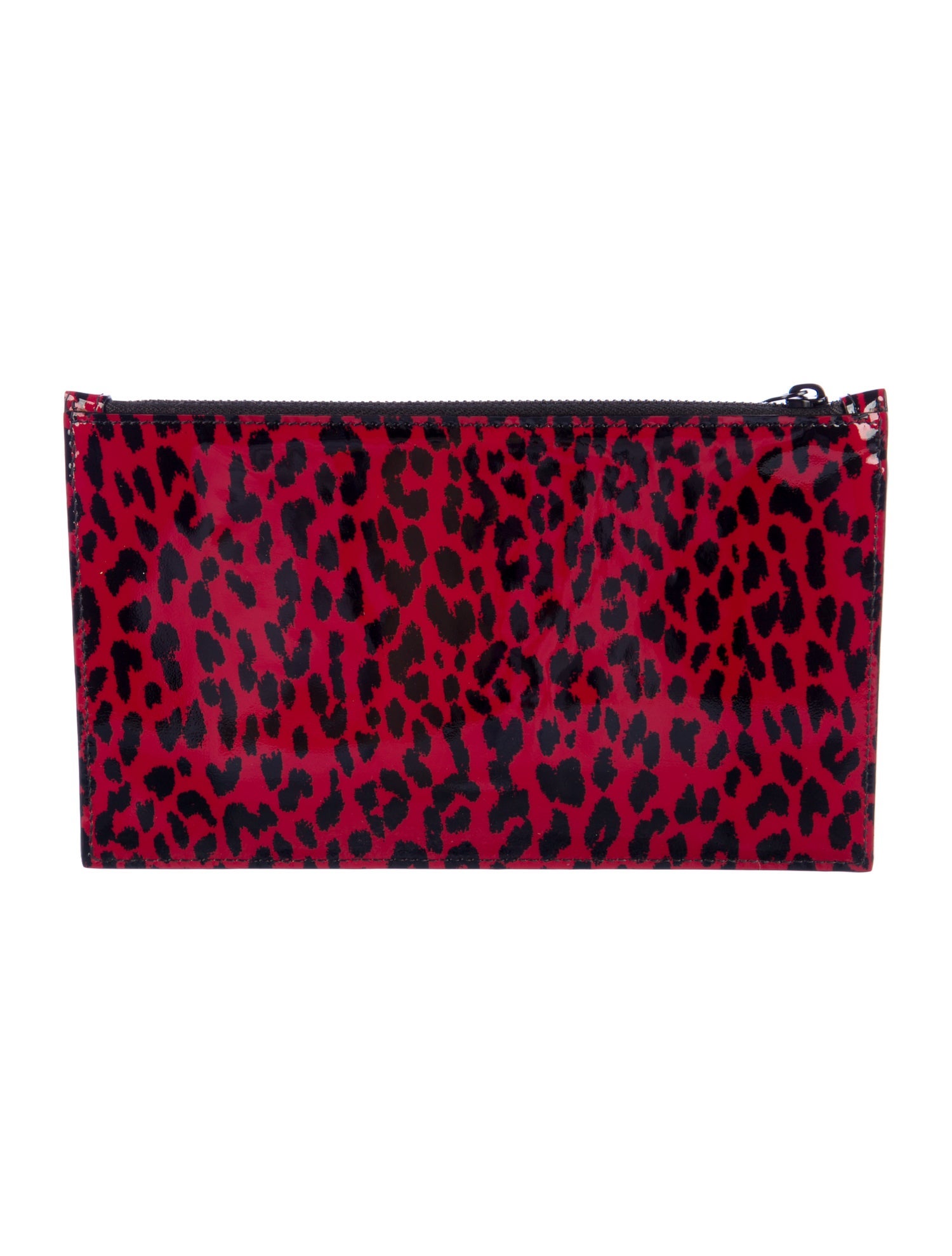 Saint Laurent Patent Leather Animal Print Wallet