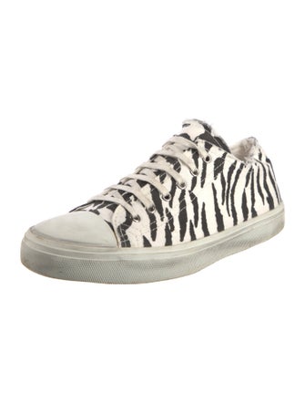 Saint Laurent Canvas Animal Print Sneakers