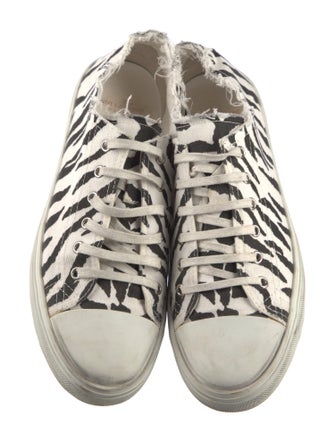 Saint Laurent Canvas Animal Print Sneakers