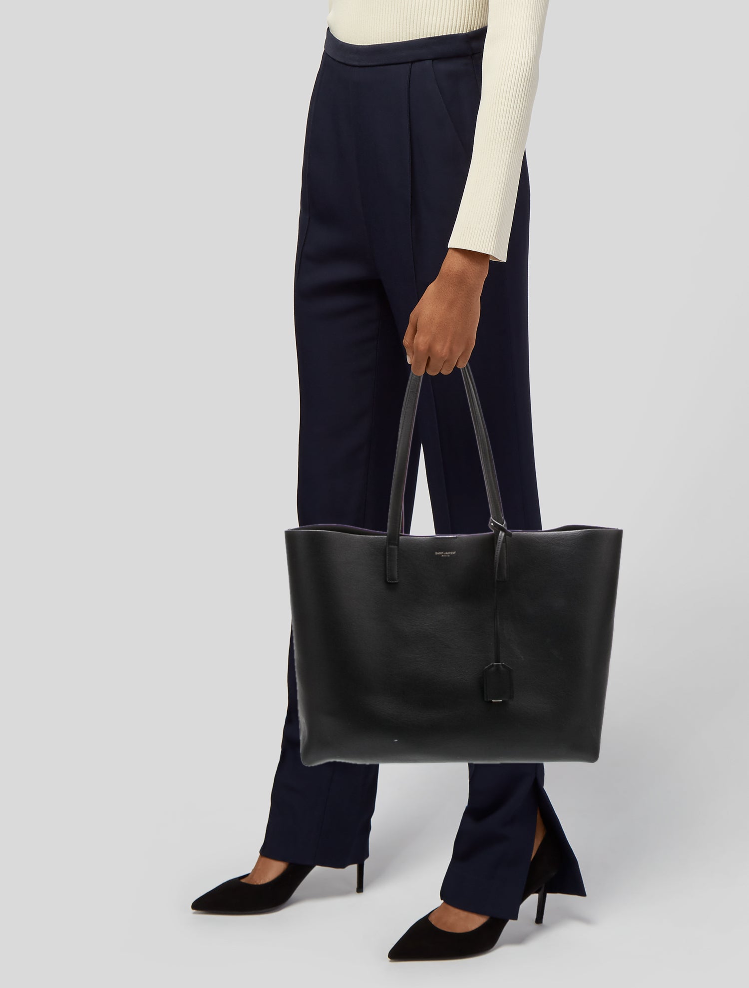 Saint Laurent Calfskin Tote East West