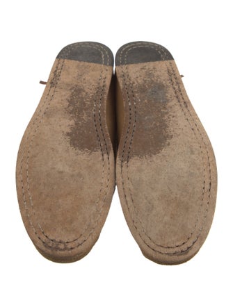 Saint Laurent Suede Fringe Trim Accent Derby Shoes