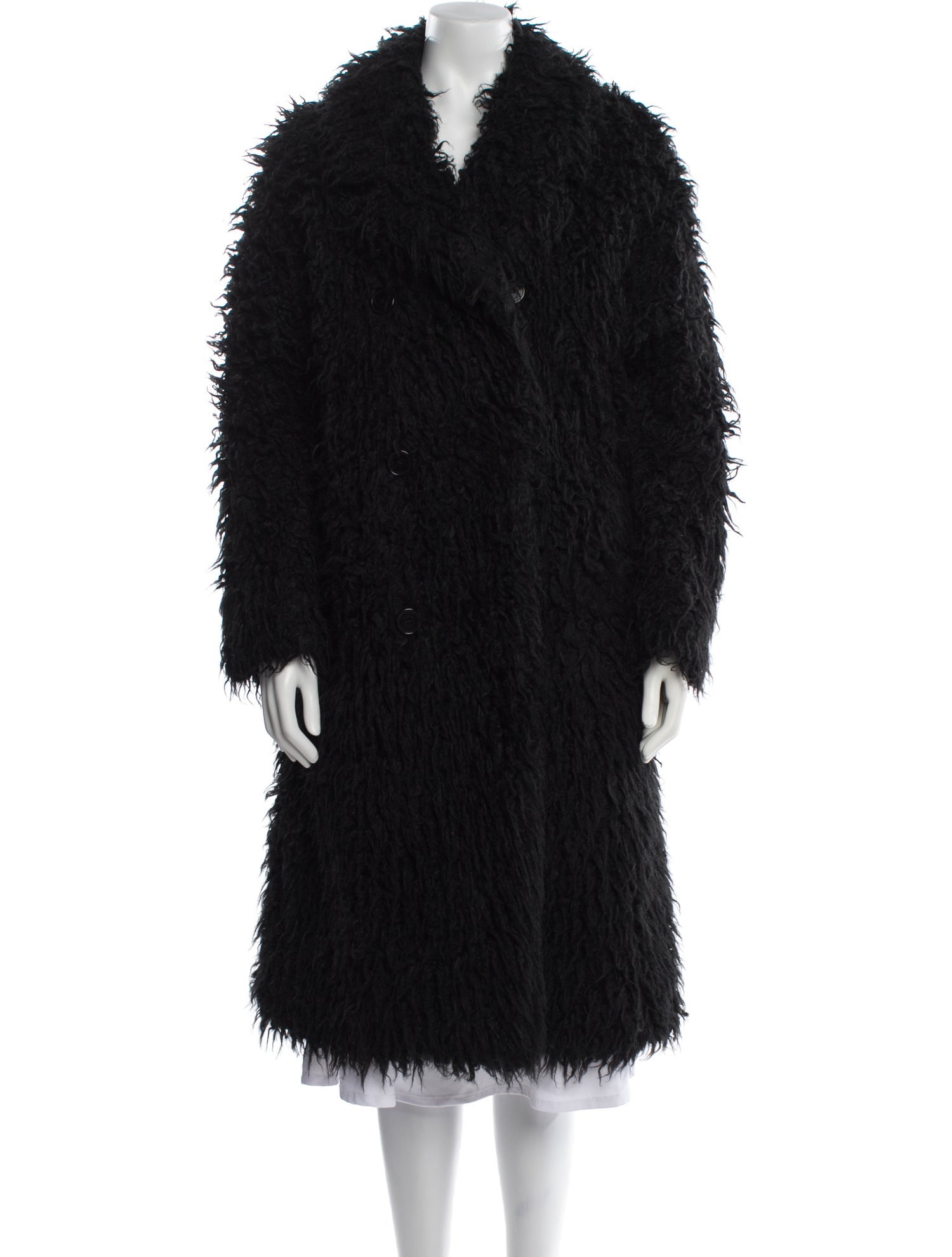 Saint Laurent Faux Fur Faux Fur Coat