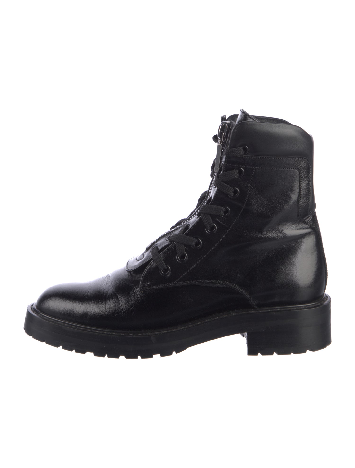 Saint Laurent Leather Combat Boots