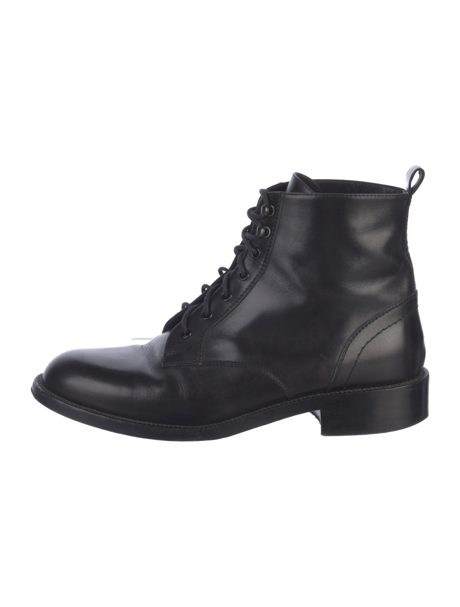 Saint Laurent Leather Combat Boots