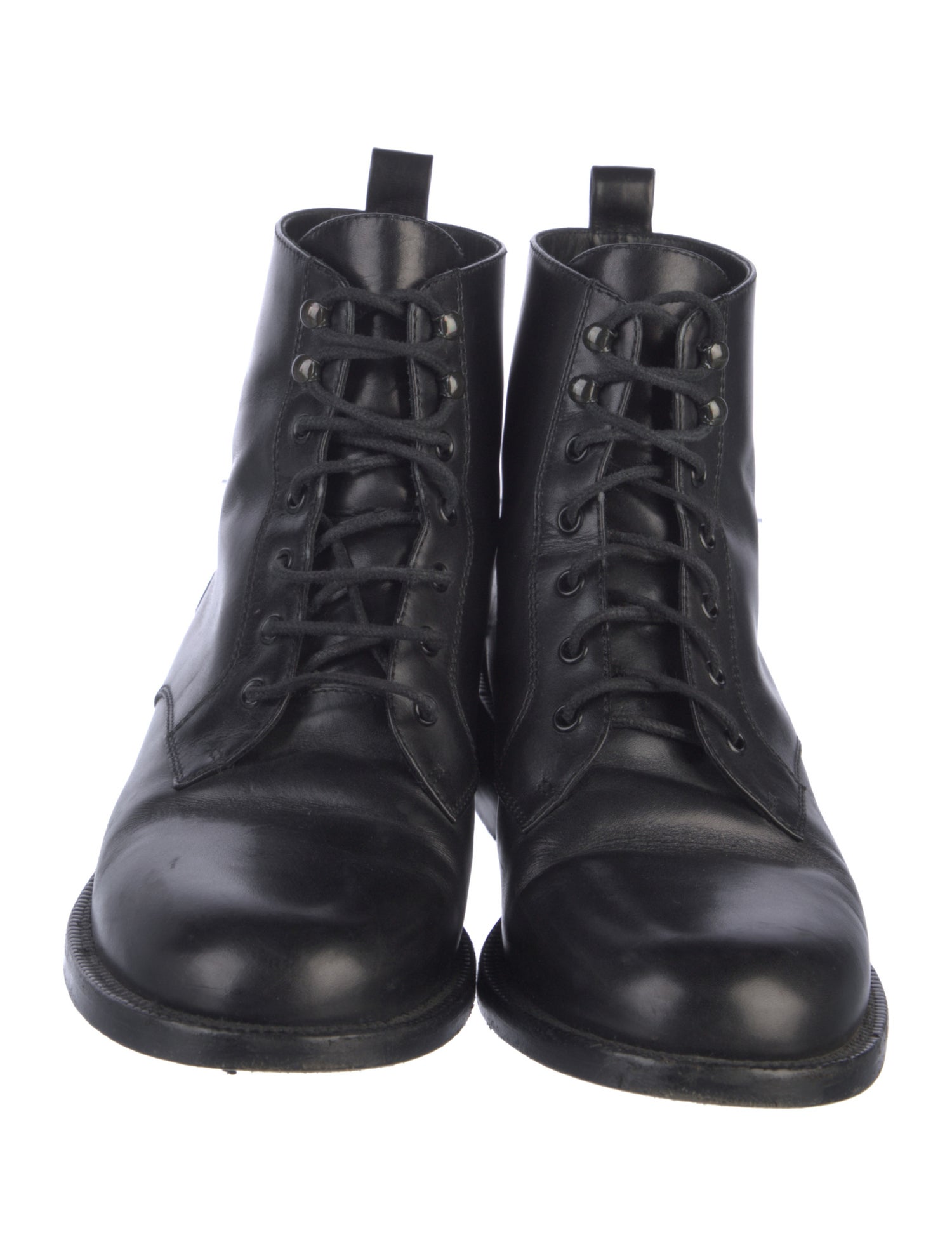 Saint Laurent Leather Combat Boots