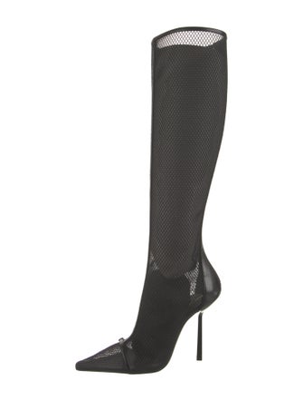 Saint Laurent Animal Print Sock Boots