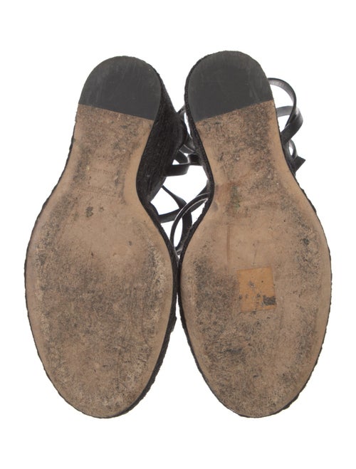 Saint Laurent Signature Logo Leather Espadrilles