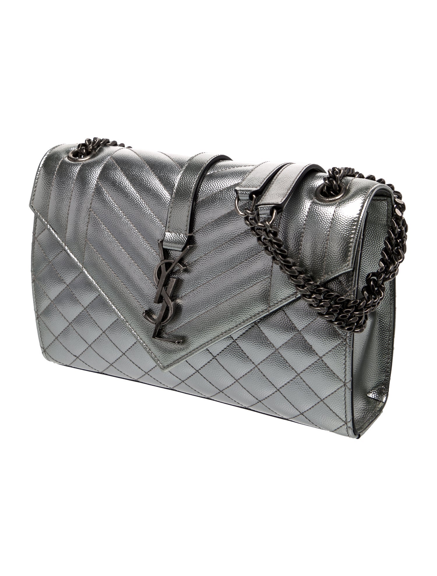 Saint Laurent Leather Envelope Medium