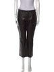 Saint Laurent Calf Leather Wide Leg Pants