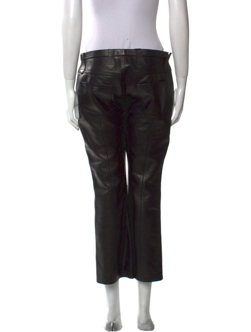 Saint Laurent Calf Leather Wide Leg Pants