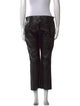 Saint Laurent Calf Leather Wide Leg Pants