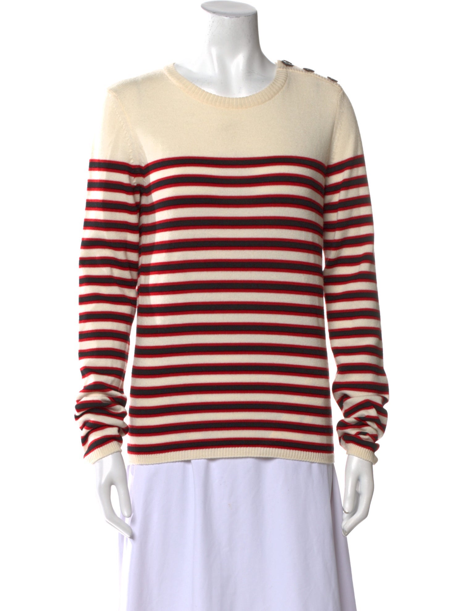 Saint Laurent Virgin Wool Striped Sweater