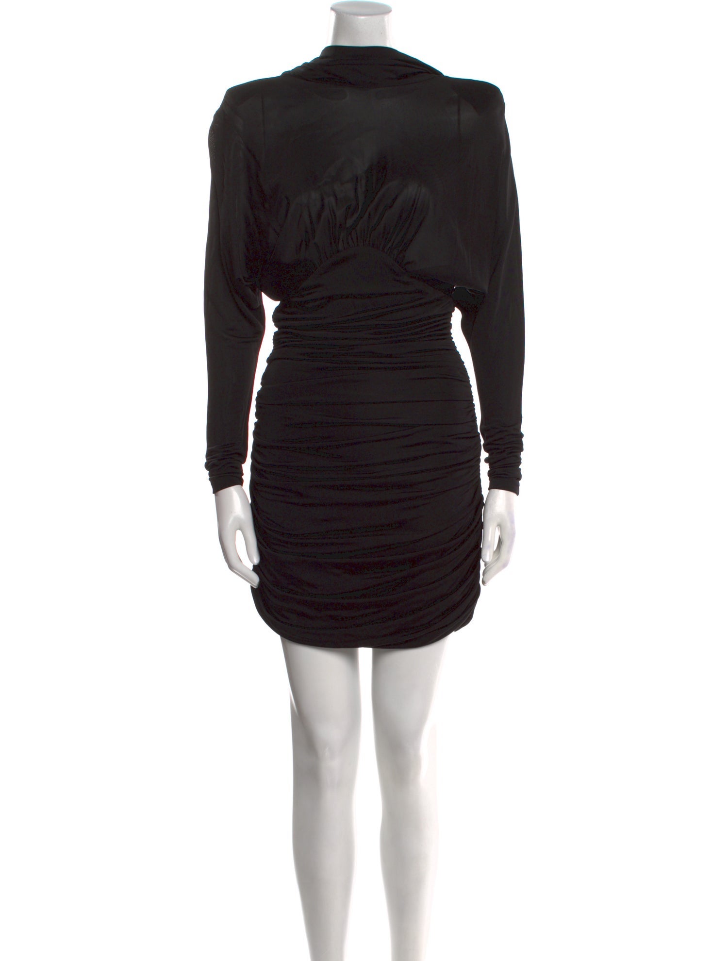 Saint Laurent Mock Neck Knee-Length Dress