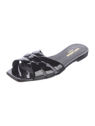 Saint Laurent Patent Leather Slides