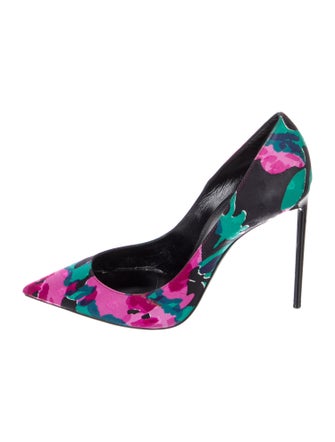 Saint Laurent Floral Print Pumps