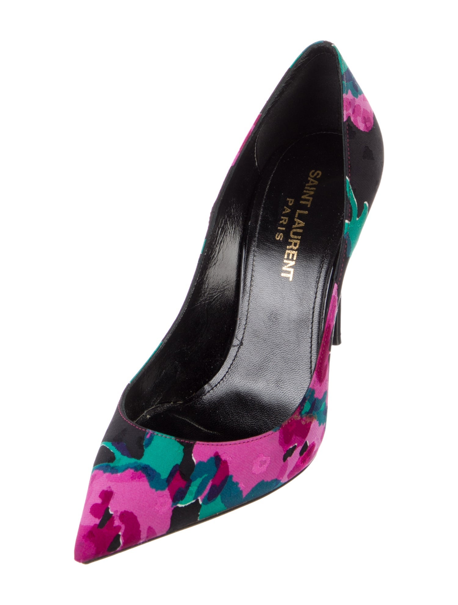 Saint Laurent Floral Print Pumps