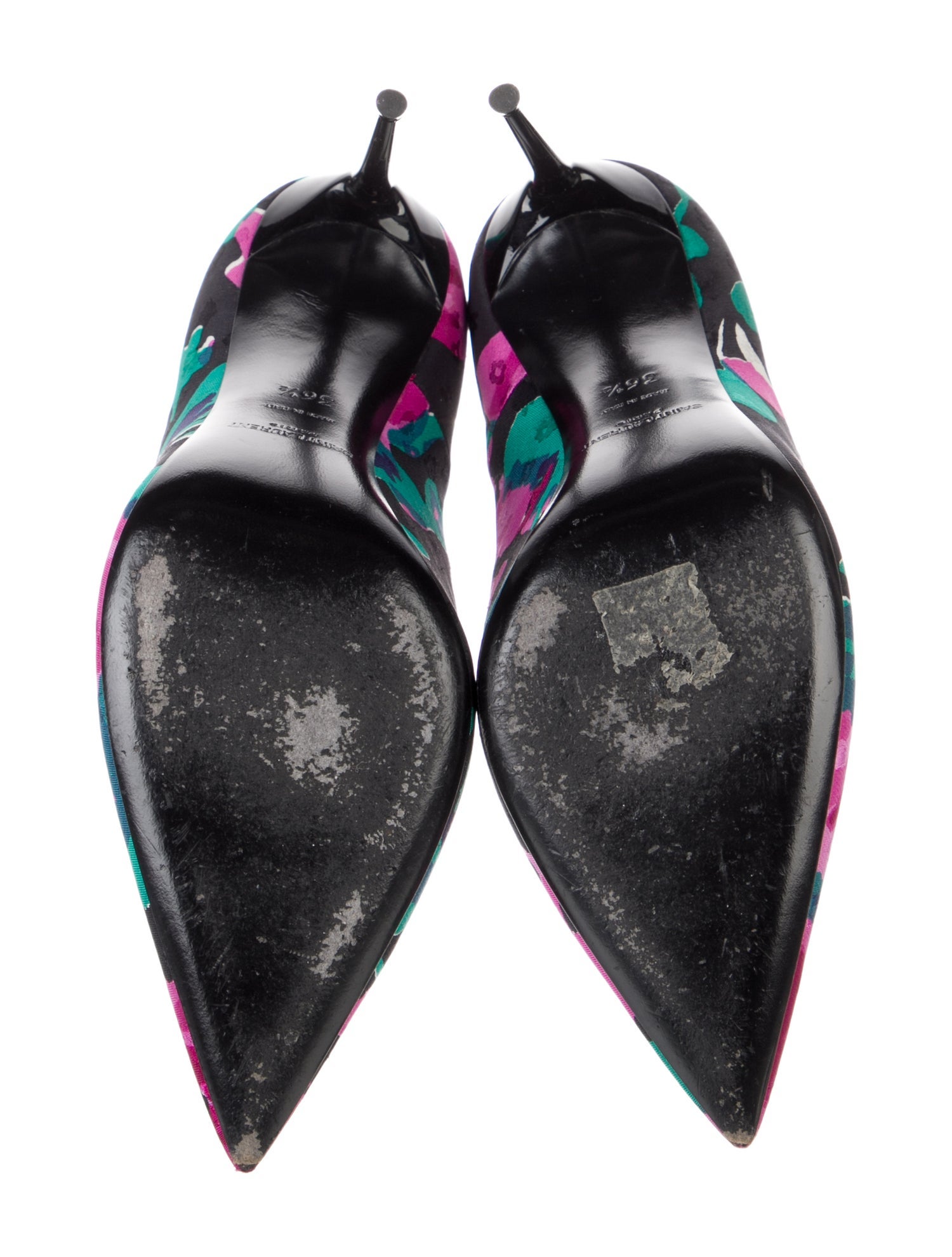 Saint Laurent Floral Print Pumps