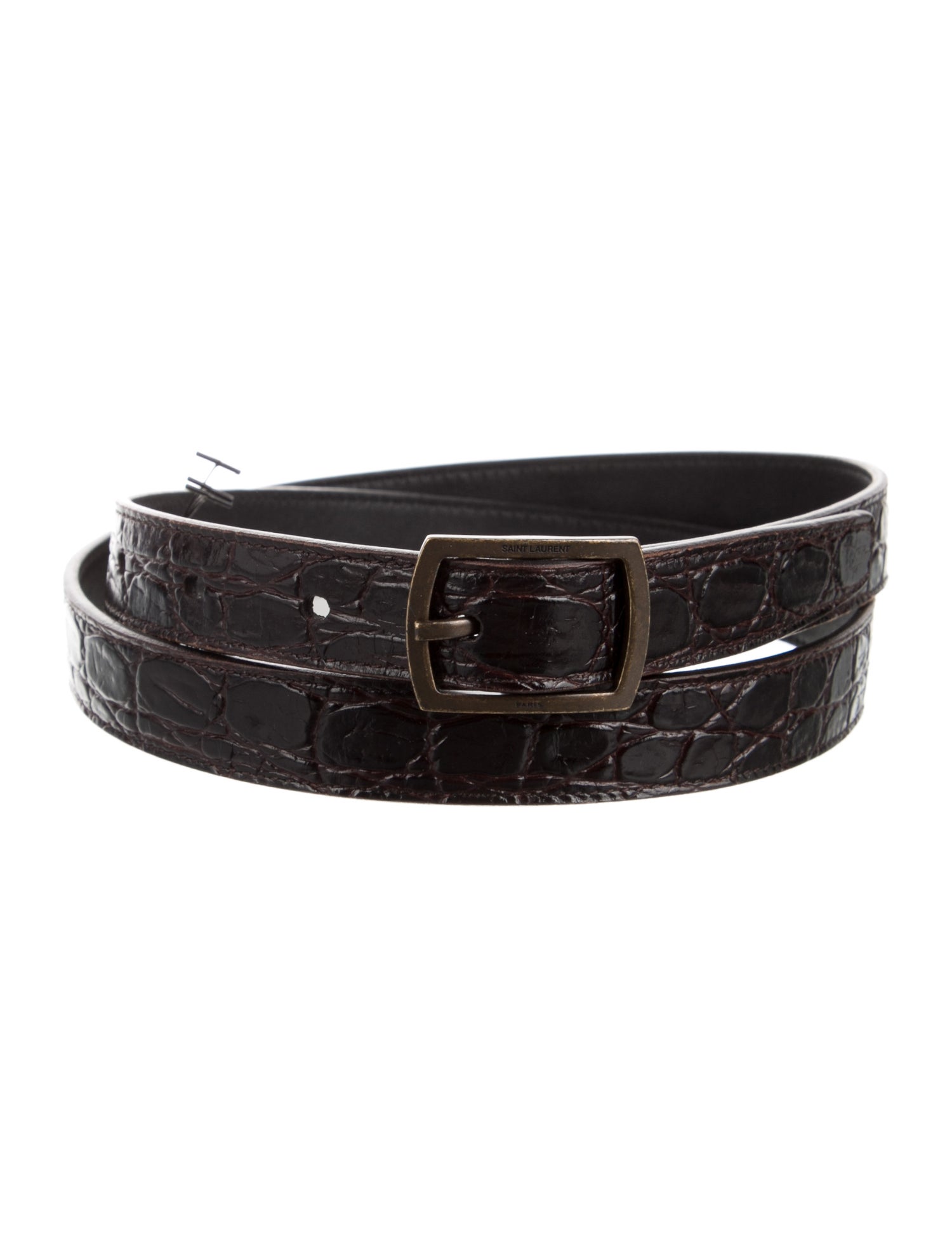 Saint Laurent Skinny Leather Belt