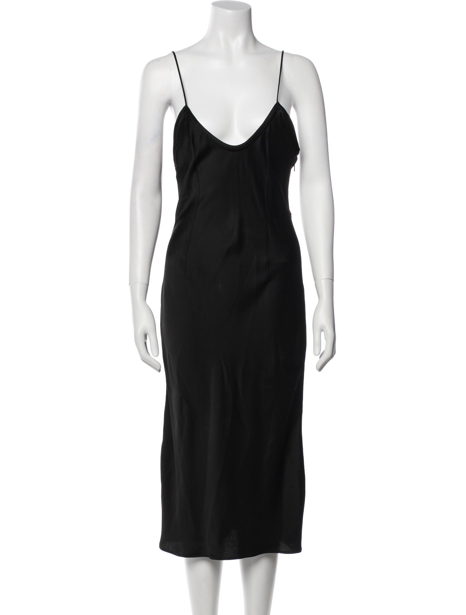 Saint Laurent V-Neck Midi Length Dress