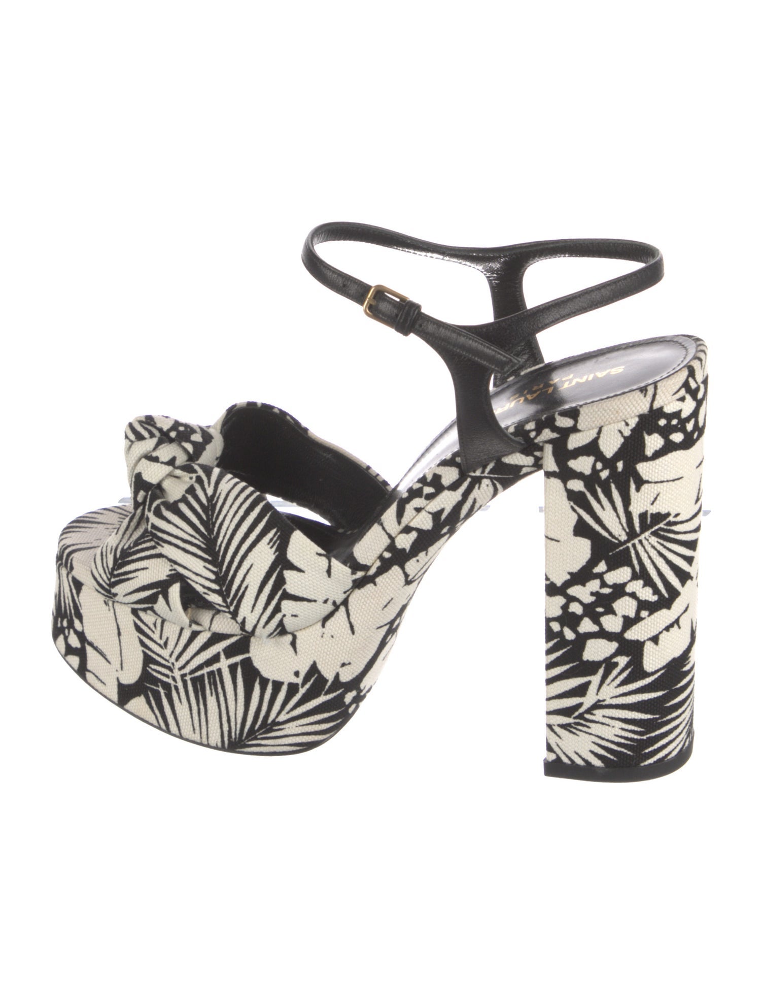 Saint Laurent Canvas Printed Sandals