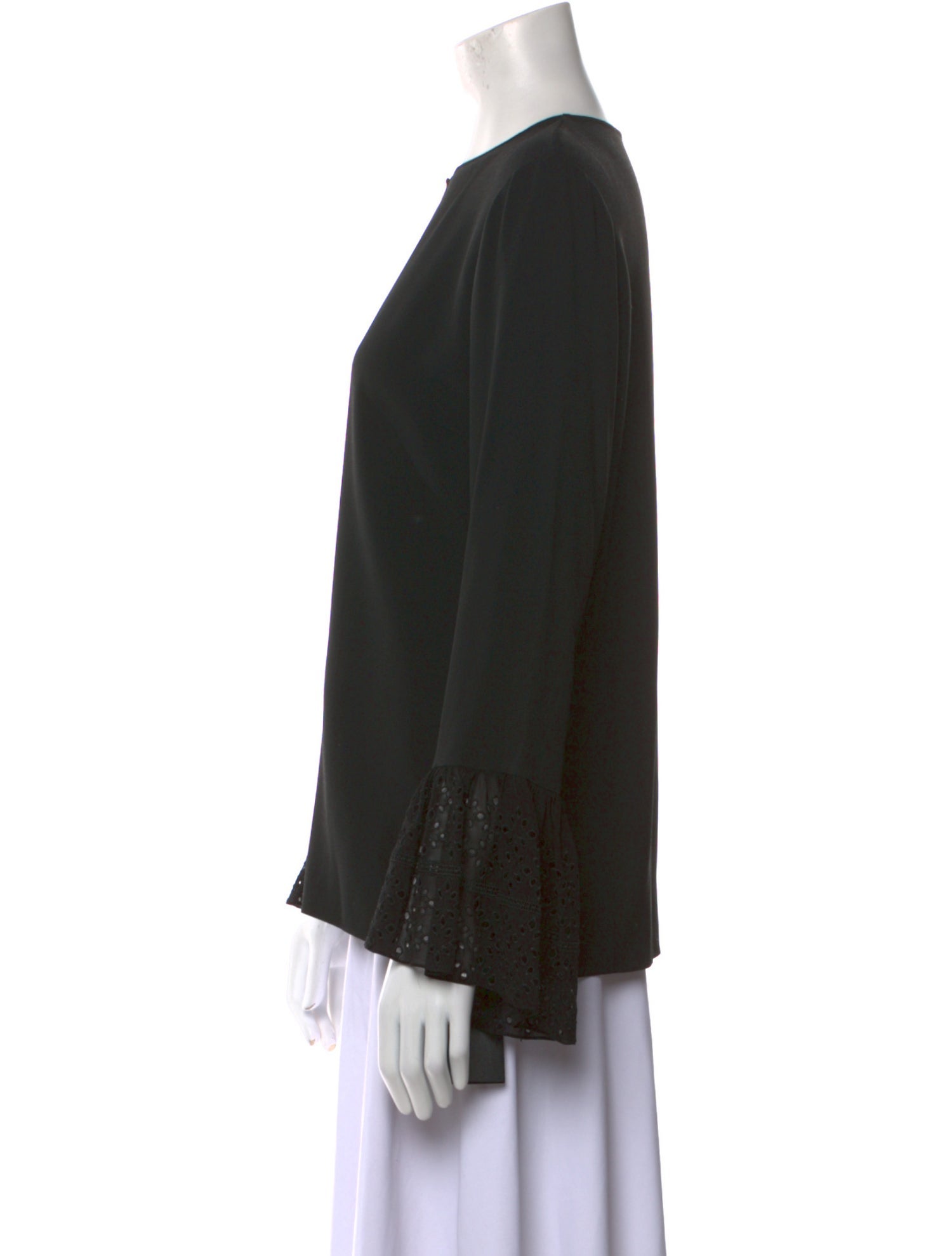 Saint Laurent Silk Crew Neck Blouse w/ Tags