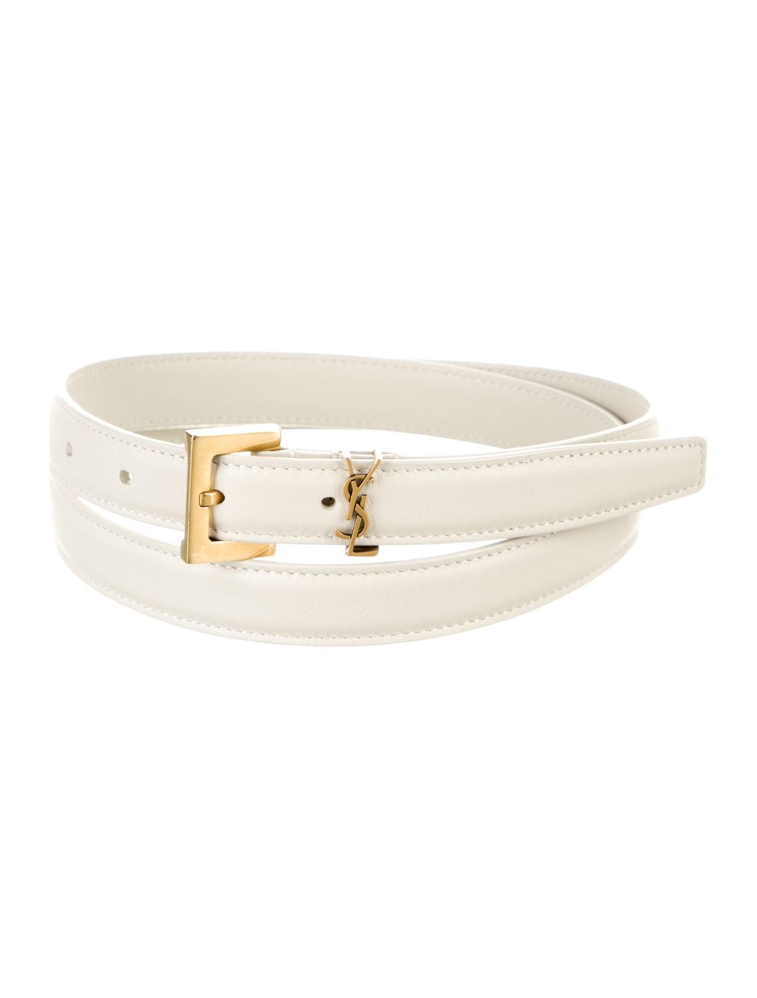 Saint Laurent Skinny Leather Belt