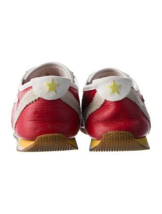 Saint Laurent Leather Colorblock Pattern Athletic Sneakers