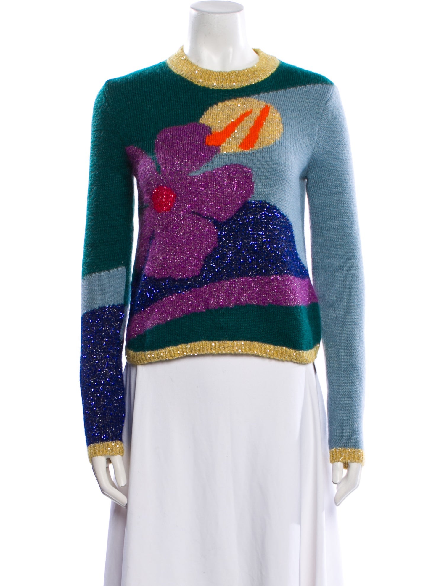 Saint Laurent Mohair Printed Sweater