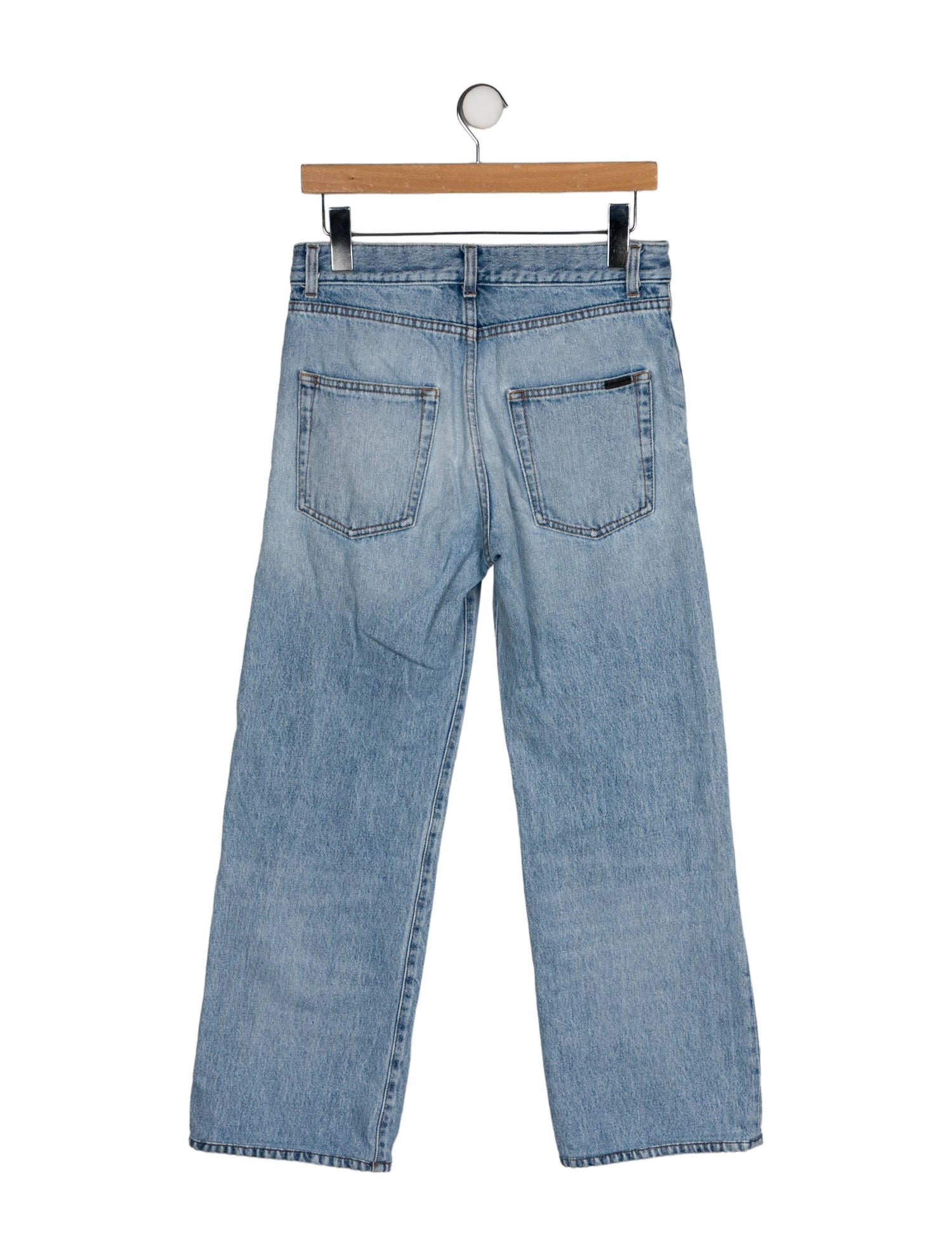 Saint Laurent Mid-Rise Wide Leg Jeans
