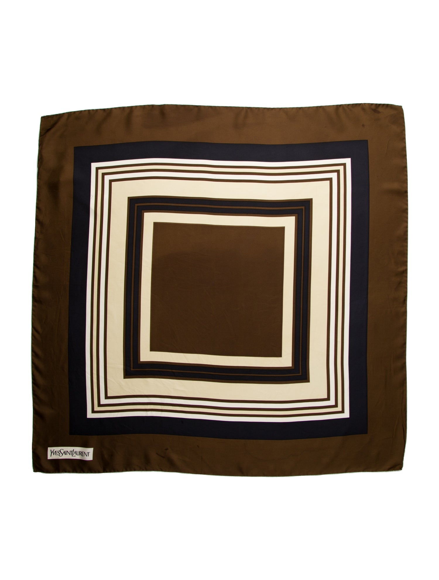 Saint Laurent Festival Quadri Silk Scarf