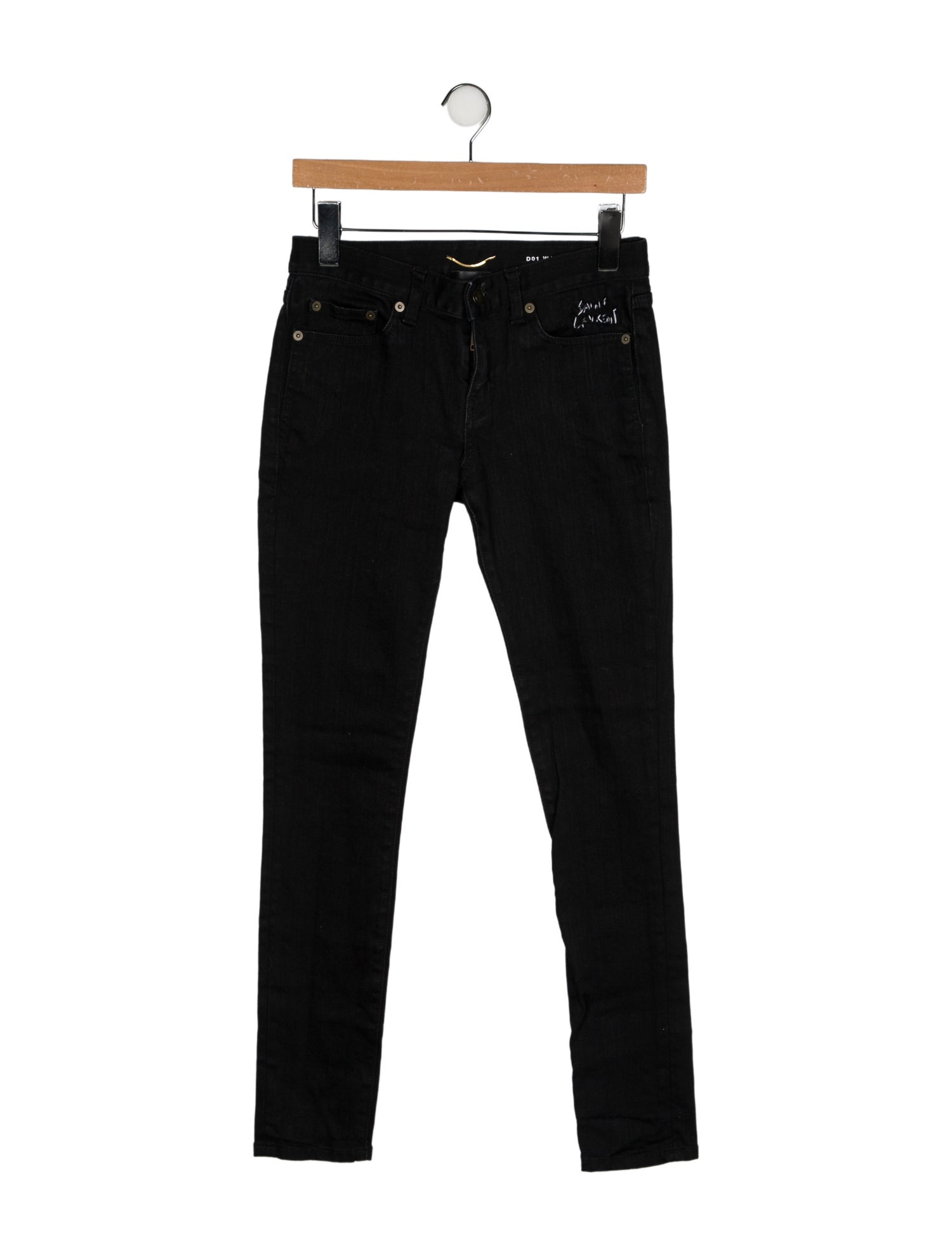 Saint Laurent Mid-Rise Skinny Leg Jeans