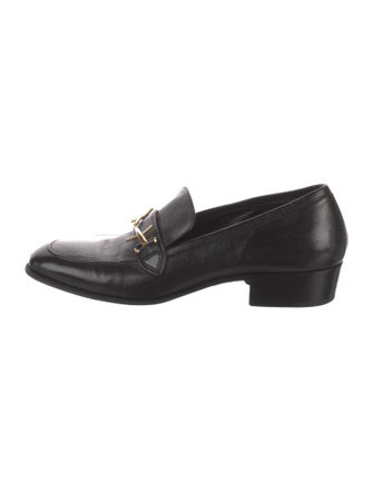 Saint Laurent Leather Tassel Accents Dress Loafers