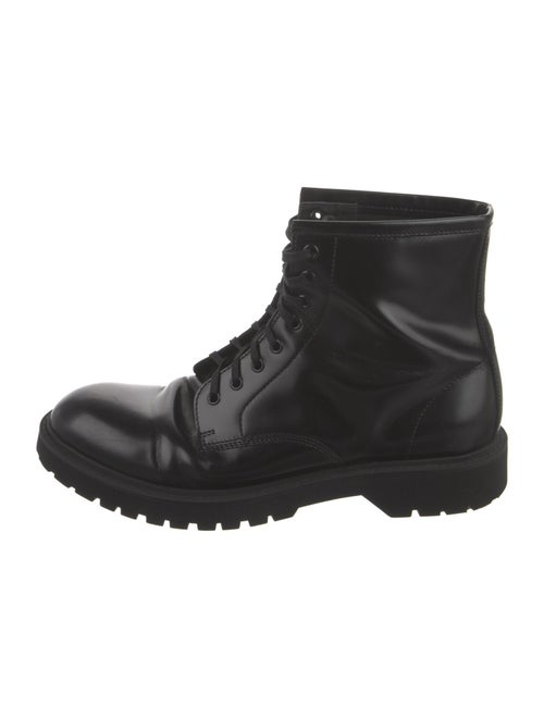 Saint Laurent Leather Combat Boots