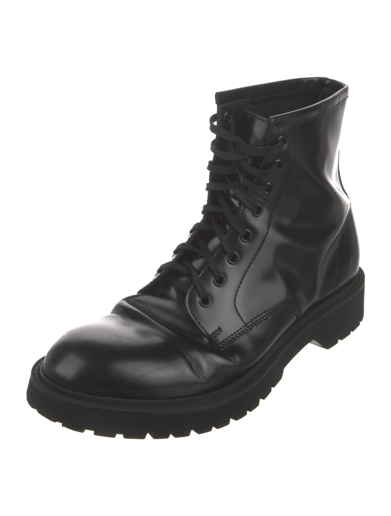 Saint Laurent Leather Combat Boots