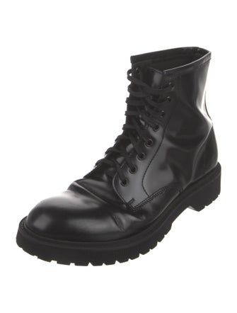 Saint Laurent Leather Combat Boots