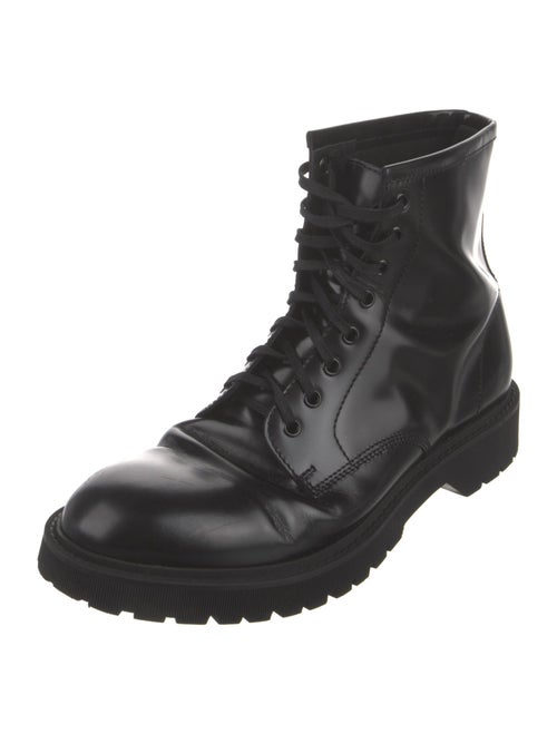 Saint Laurent Leather Combat Boots