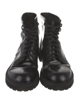 Saint Laurent Leather Combat Boots