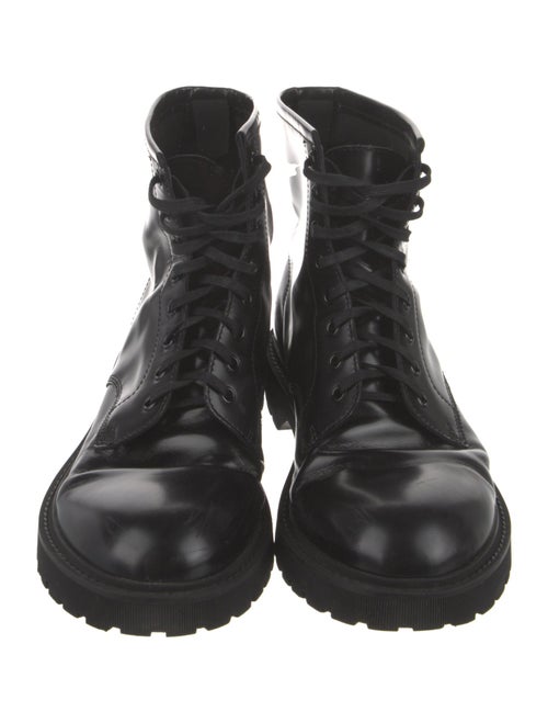 Saint Laurent Leather Combat Boots