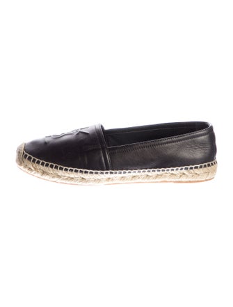 Saint Laurent Leather Colorblock Pattern Espadrilles