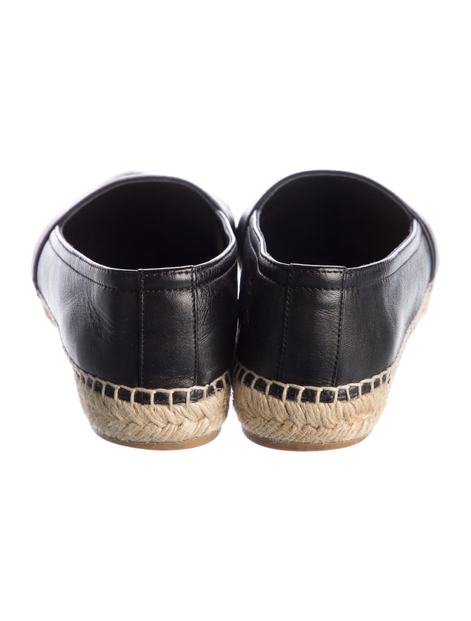 Saint Laurent Leather Colorblock Pattern Espadrilles