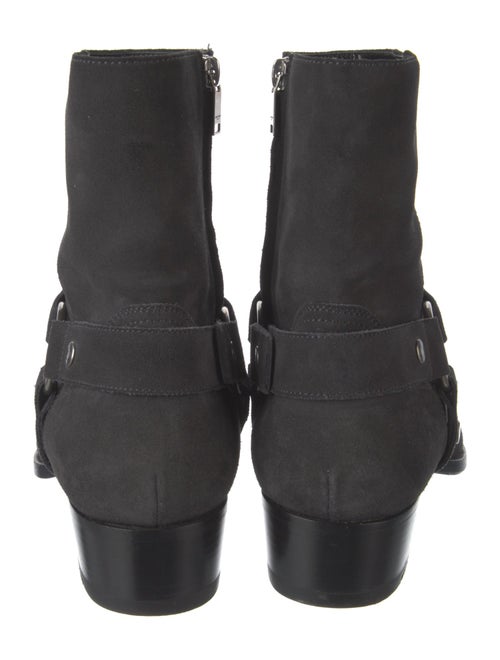 Saint Laurent Suede Moto Boots