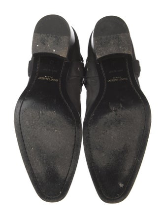 Saint Laurent Suede Moto Boots