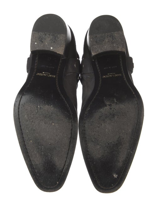 Saint Laurent Suede Moto Boots