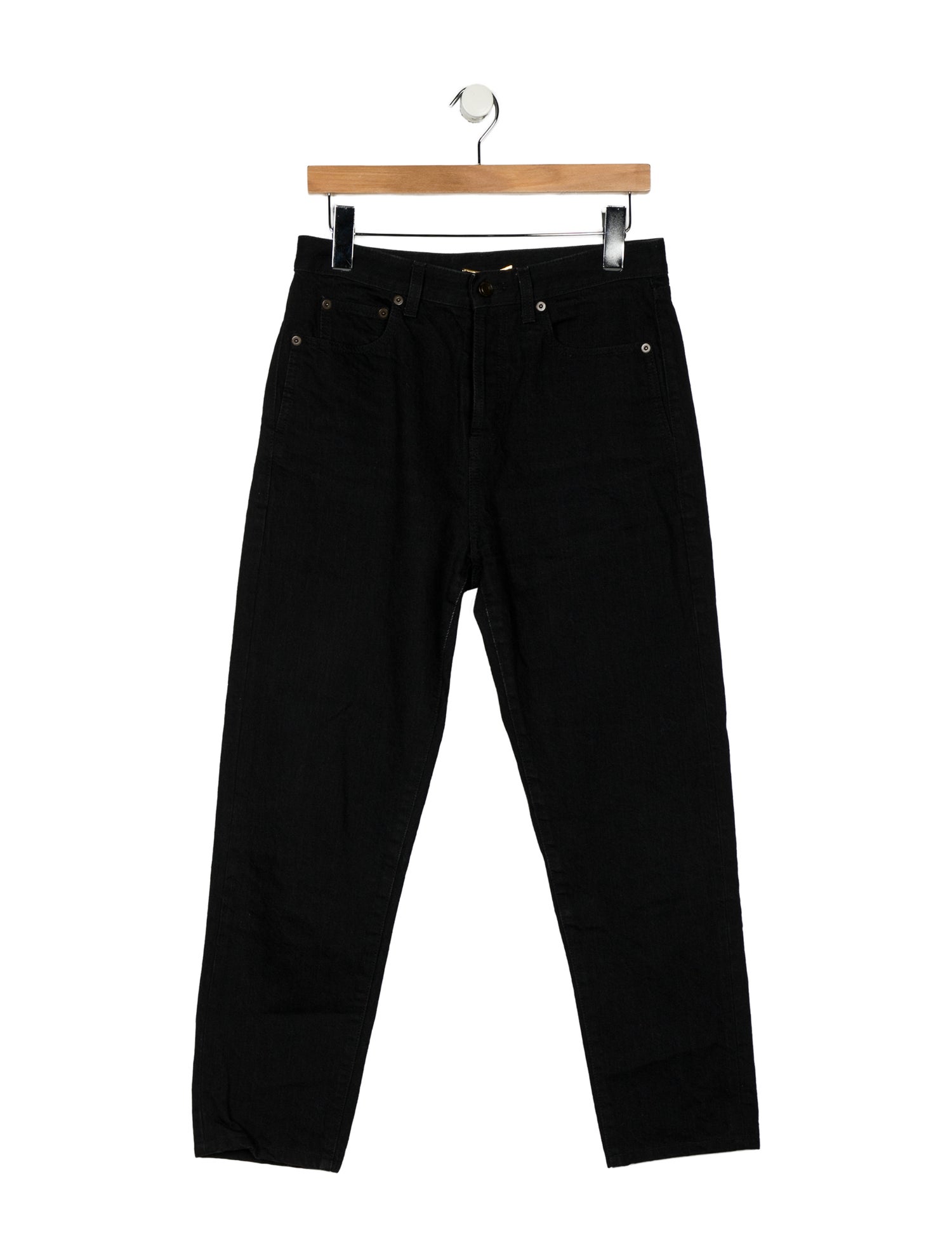 Saint Laurent High-Rise Straight Leg Jeans