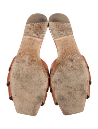 Saint Laurent Leather Cutout Accent Slides