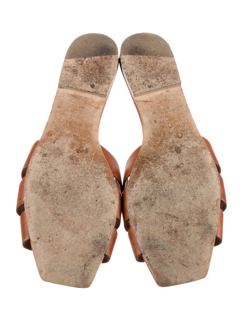 Saint Laurent Leather Cutout Accent Slides