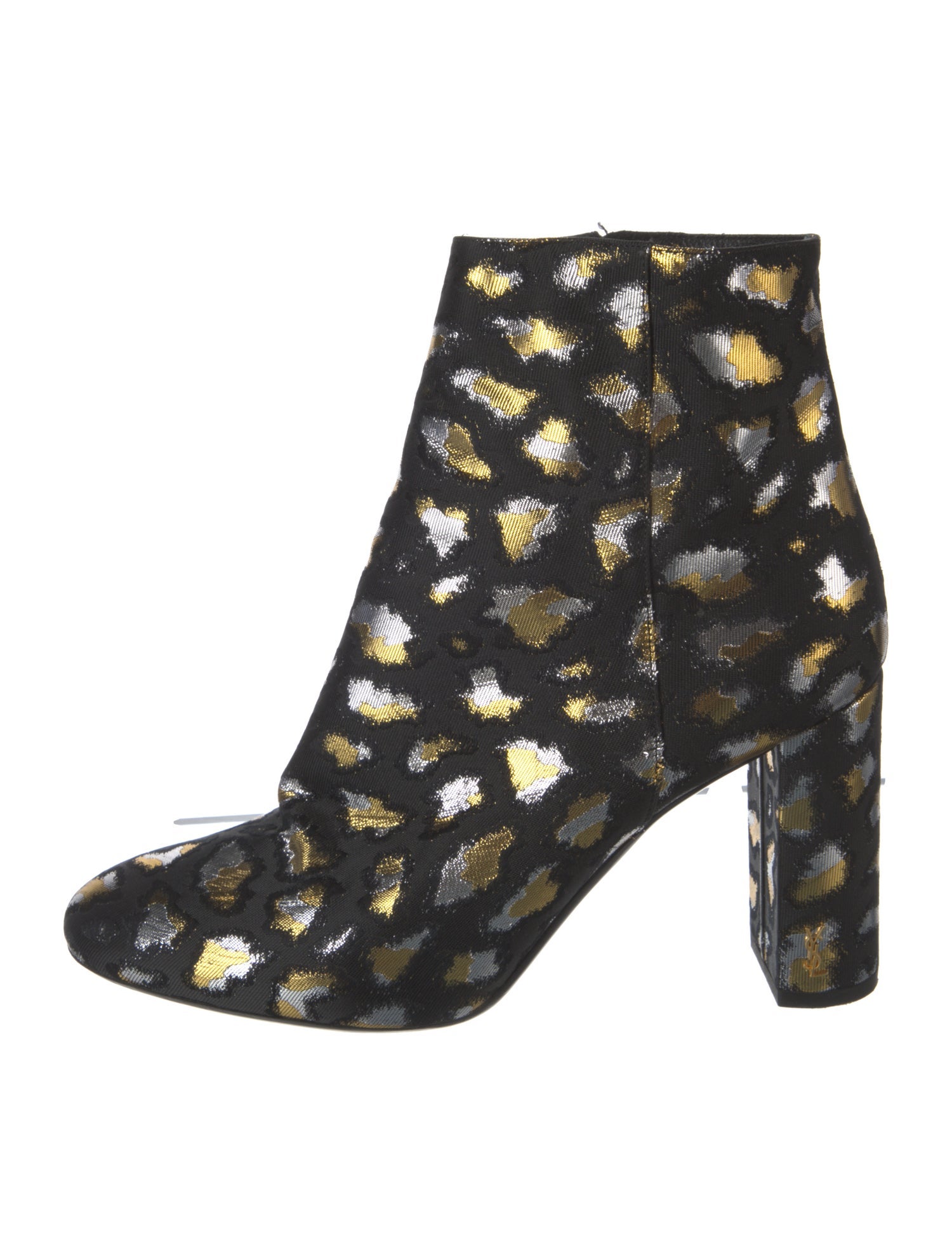 Saint Laurent Printed Glitter Accents Boots