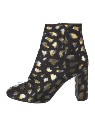 Saint Laurent Printed Glitter Accents Boots