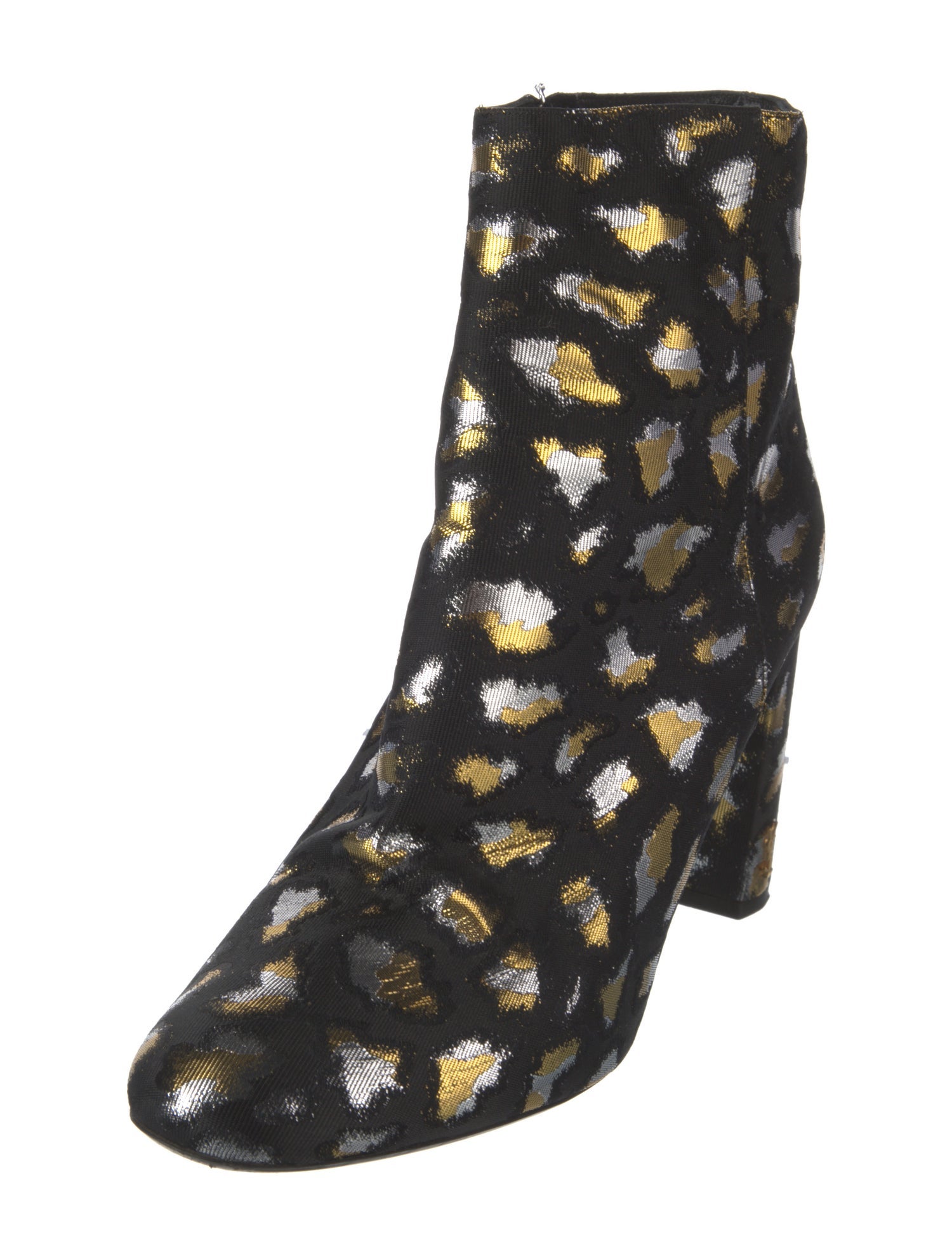 Saint Laurent Printed Glitter Accents Boots